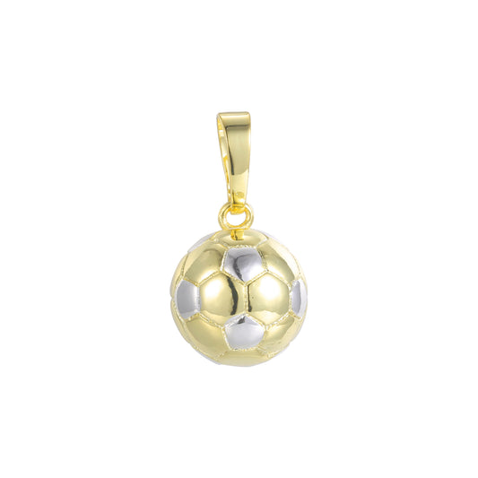 🔥 Football pendant plated in 14K Gold, Rose Gold, two tone color