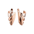Pendientes de dos tonos de oro rosa