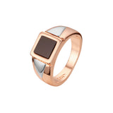 Men's rings in Rose Gold, two tone plating colors