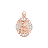 Colgante Santa Matrona en Oro Rosa bicolor, baño de Oro 14K colores