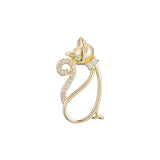 Cat animal pendant in Rose Gold, 14K Gold plating colors
