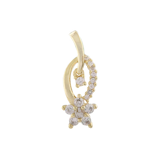 Rose Gold Cluster White CZ Pendant