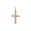 Cluster white CZs Rose Gold, White Gold, 14K Gold Latin Cross Pendant