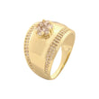 Anéis largos em ouro 14K e ouro rosa
