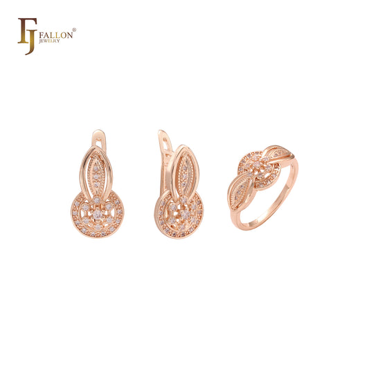 Conjunto de oro de 14 quilates con anillos