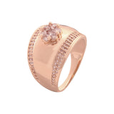 Anéis largos em ouro 14K e ouro rosa
