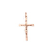 Cluster white CZs 14K Gold, Rose Gold Crucifix Cross Pendant