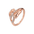 Zweifarbige Solit?r-Blumenringe aus Ros¨¦gold