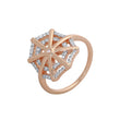 Bunte Ringe aus 14-kar?tigem Gold mit Halo-Pav¨¦ und wei?em kubischem Zirkonia