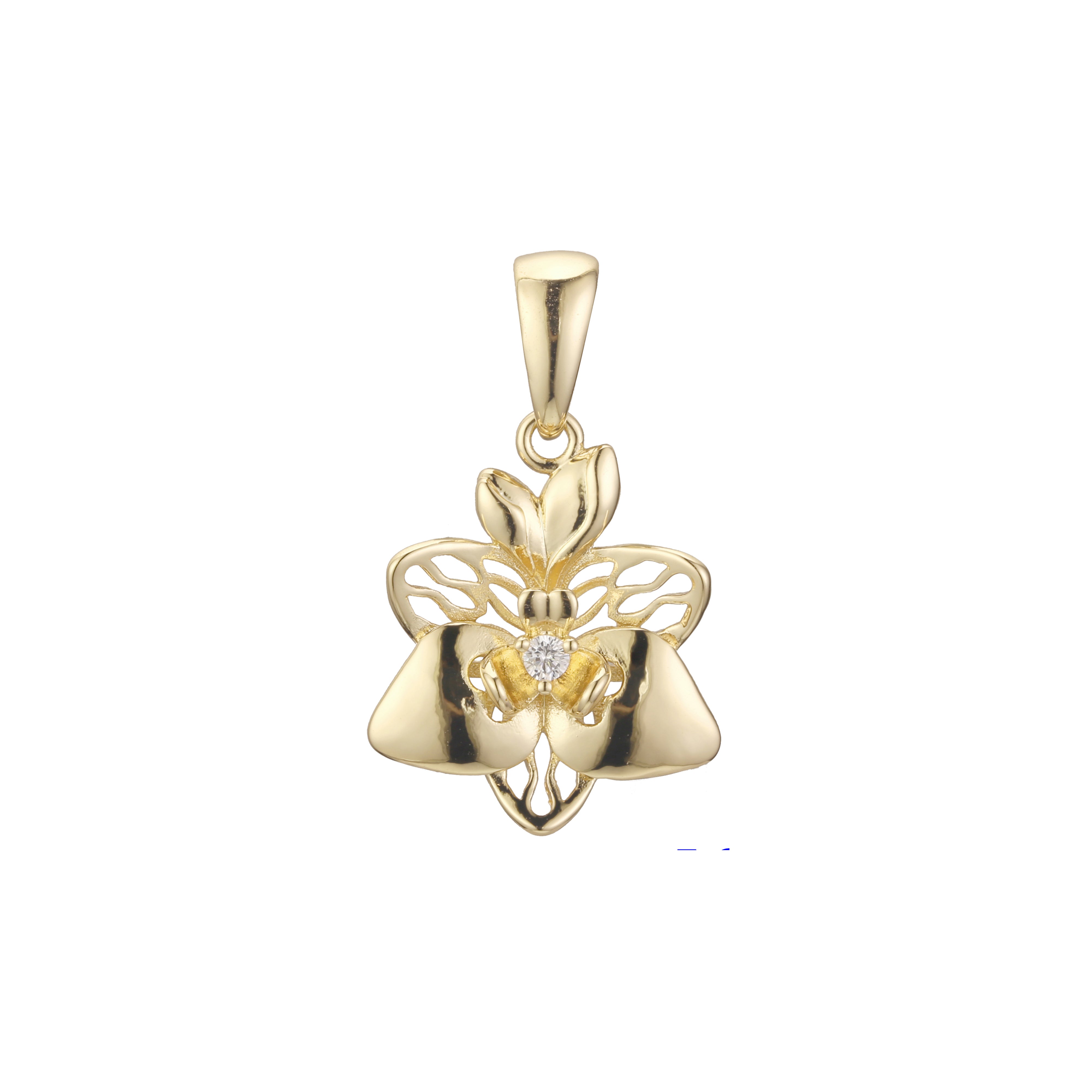 Anh?nger aus zweifarbigem Ros¨¦gold, 14-kar?tige Vergoldung