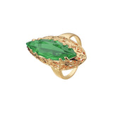.Trend Luxurious Horse Eye Marquise Solitaire CZ 585 玫瑰金，14K 金戒指