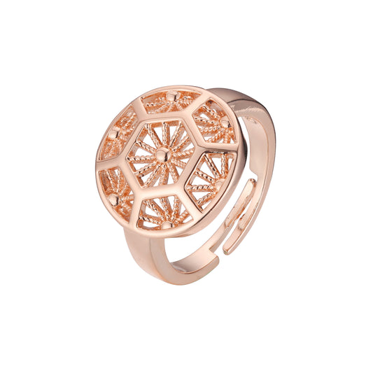 Open rings in 14K Gold, Rose Gold plating colors