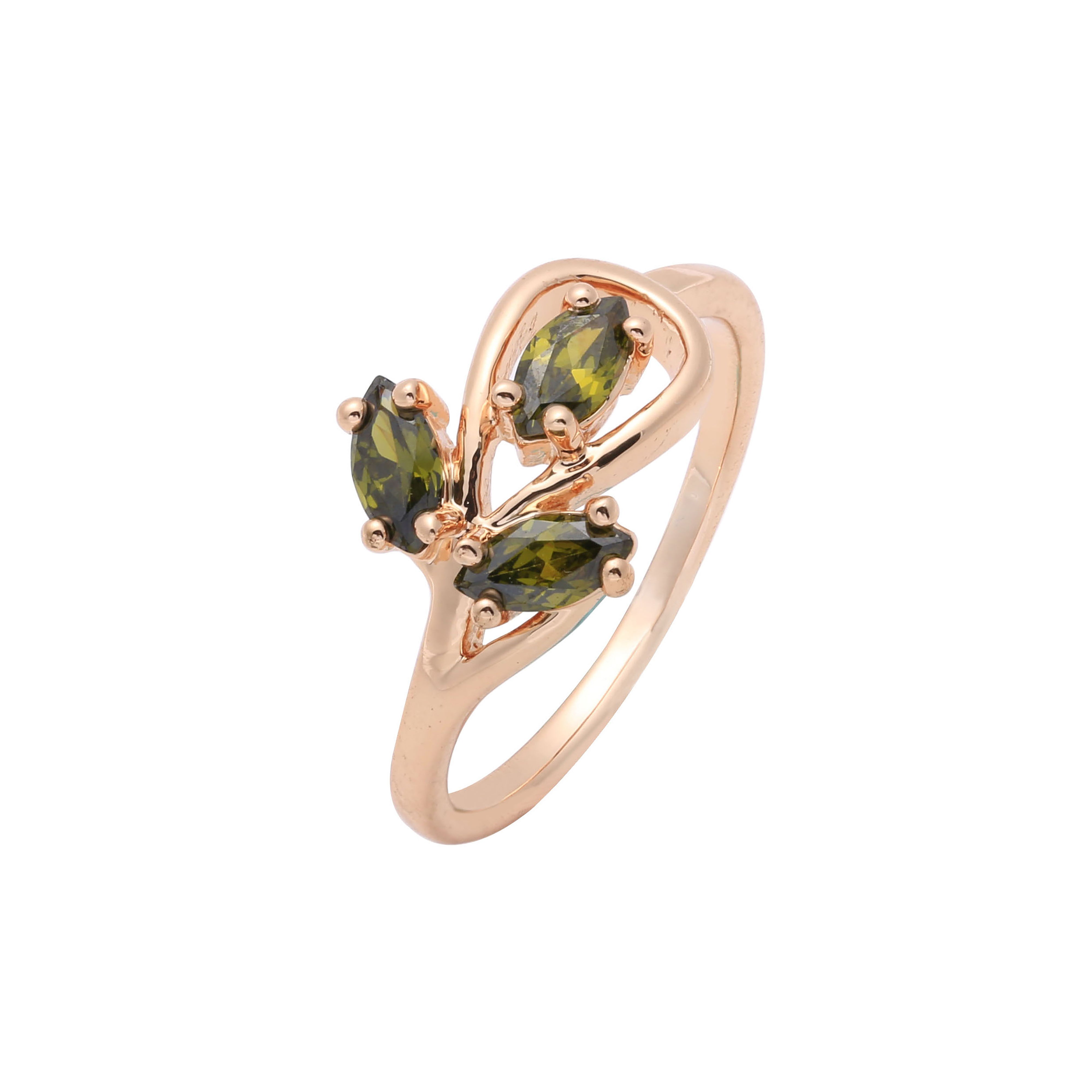 Elegante Moderinge aus Ros¨¦gold mit f¨¹nf Steinen