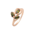 Elegante Moderinge aus Ros¨¦gold mit f¨¹nf Steinen