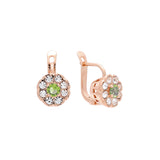 Aretes de racimo en Oro de 14K, Oro Rosa, baño de dos colores