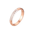 Ros¨¦goldene zweifarbige Ringe mit drei Steinen