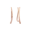 .Minimalism style Rose Gold crawler earrings