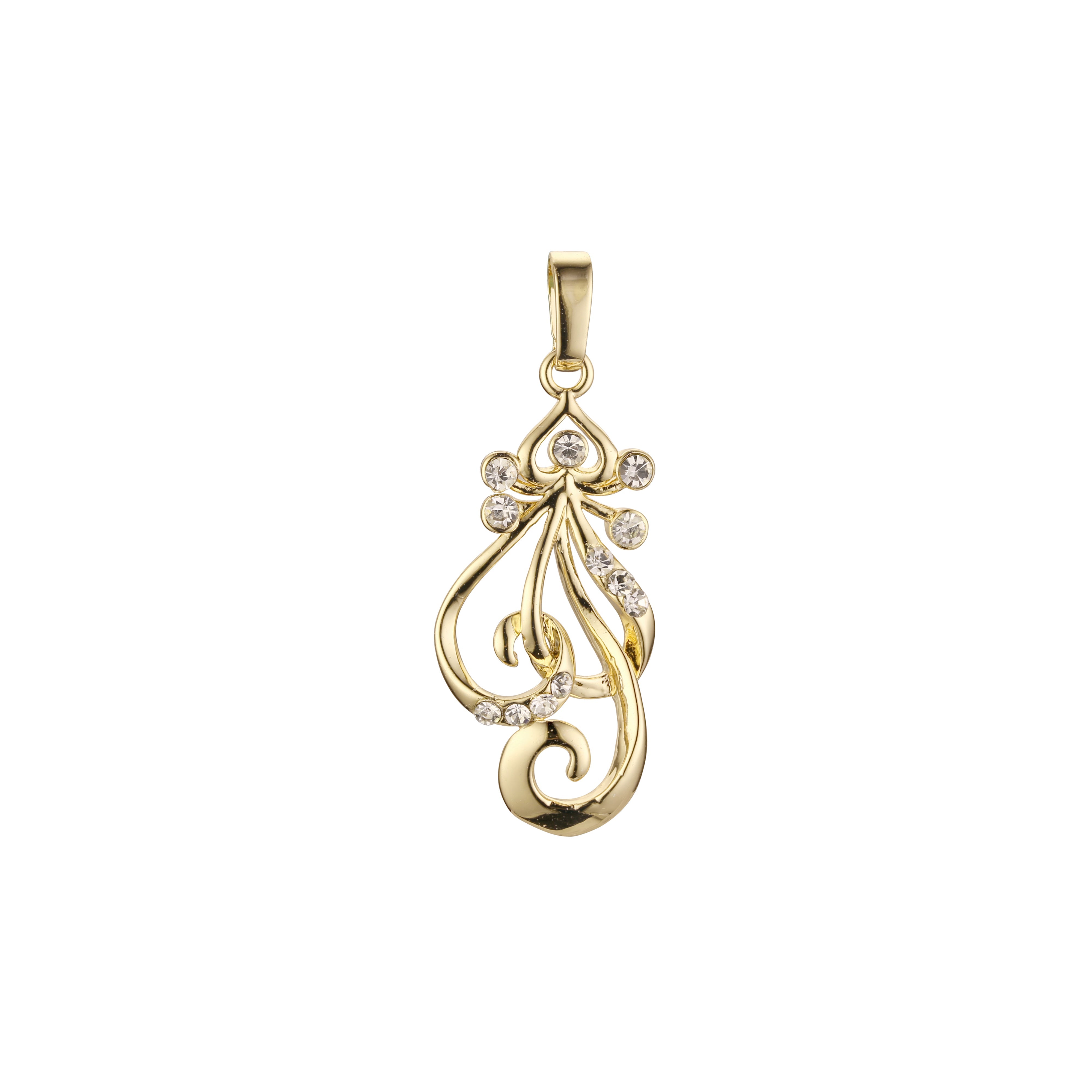玫瑰金吊坠，14K 镀金颜色
