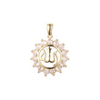 Islamic Allah pendant in 14K Gold, Rose Gold, 18K Gold plating colors