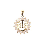 Islamic Allah pendant in 14K Gold, Rose Gold, 18K Gold plating colors