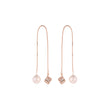 Rose Gold threader pearl earrings