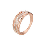 Rose Gold two tone cluster rings