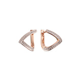 Rose Gold two tone earrings