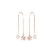 Rose Gold threader pearl earrings