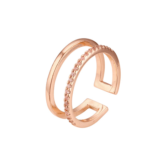anéis de ouro rosa