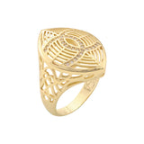 Anéis de filigrana banhados em ouro rosa, ouro 14K