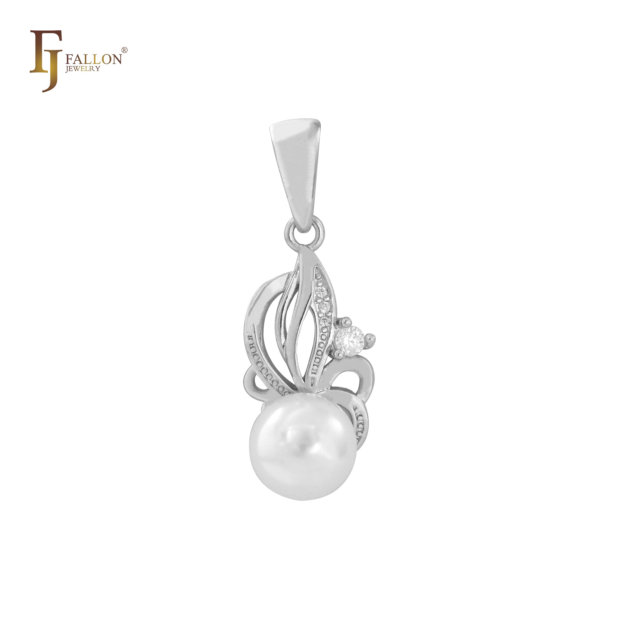 Solitärperle 14K Gold, Roségold, Weißgold Anhänger
