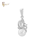 Solitärperle 14K Gold, Roségold, Weißgold Anhänger
