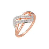 Zweifarbige Solit?rringe aus Ros¨¦gold