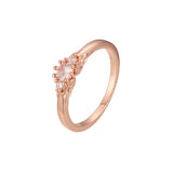 Anéis solitários de ouro rosa