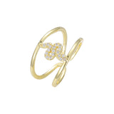 14K Gold snake open rings