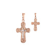 Eastern Orthodox Russian pendant in Rose Gold two tone plating colors