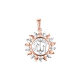 Islamic Allah pendant in 14K Gold, Rose Gold, 18K Gold two tone plating colors