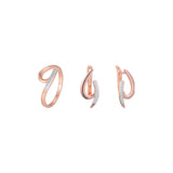 Conjunto minimalista de joias redondas e pontiagudas folheadas a ouro rosa