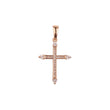 Latin Cluster white CZs Rose Gold Latin cross pendant