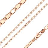 Cadenas de eslabones Mariner de tres tonos de oro rosa