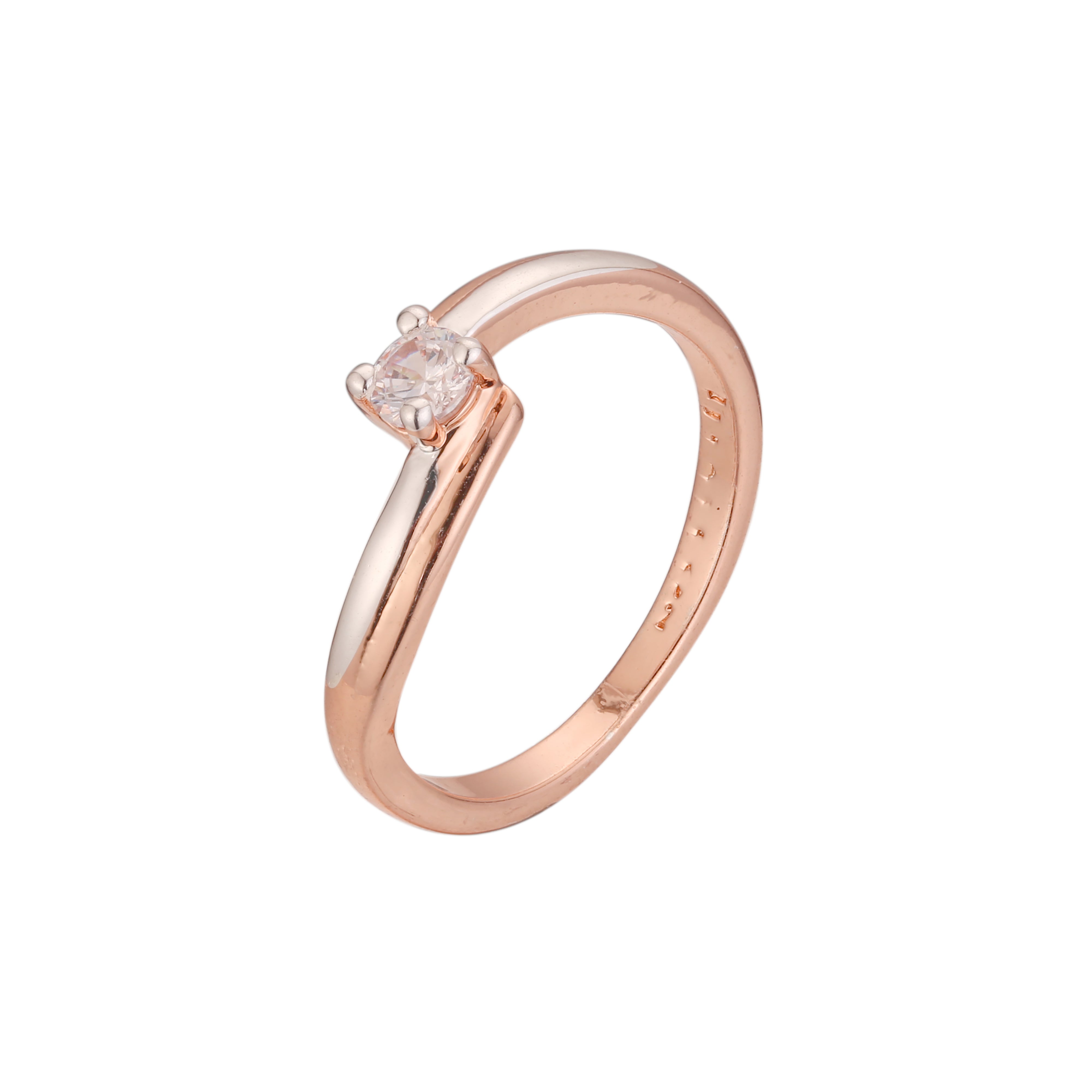 Rose Gold two tone solitaire rings