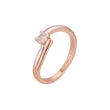 Rose Gold two tone solitaire rings