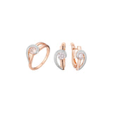 Conjunto de diseño de moda de dos tonos de oro rosa