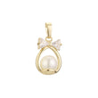 Pearl pendant in Rose Gold, 14K Gold, White Gold plating colors