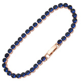 Pulseras Cluster de tenis de lujo chapadas en Oro de 14K, colores Oro Rosa