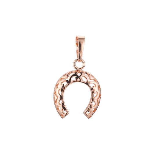 Horseshoe pendant in Rose Gold, 14K Gold plating colors