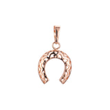 Horseshoe pendant in Rose Gold, 14K Gold plating colors