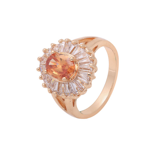 Anéis ultraluxuosos vintage Victoria banhados em ouro rosa