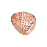 14K 金戒指，镀玫瑰金颜色