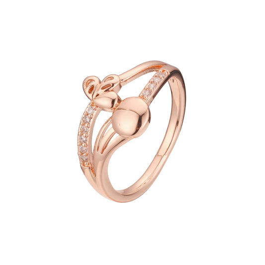 Plain design rings in 14K Gold, Rose Gold plating colors